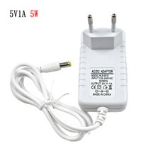 5V 1A 2A EU 플러그 전원 어댑터 220V AC 5 볼트 호환 LED 스트립 빛 5W 10W 드라이버 조명 CCTV 카메라 흰, 02 5V 1A 5W, 1개