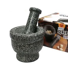 [홈월드] 자연석 절구 공이 세트 깨갈이 마늘 10.5cm, 본상품, 1개