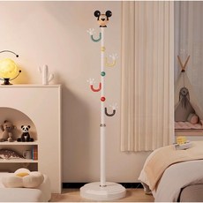 모던 미키 스탠드 옷걸이 인테리어 다용도행거 집들이 선물 4colors, 크림화이트