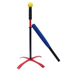 群 兒童專用樂樂棒球套裝組(背袋裝) 娛樂級 安全棒球 棒球練習器, 紅色, 藍色, 黃色, 黑色, 1套