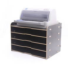 글로아픽 색지 도화지 정리함 색지 선반 트레이 분류 A4 A3, J. 골든 블랙 5 층