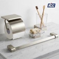 KCC 무광 욕실 액세서리 4종세트 수건걸이 휴지걸이 컵대 비누대 욕실 인테리어 프리미엄 HA-4600, 1개, 서스(SUS)