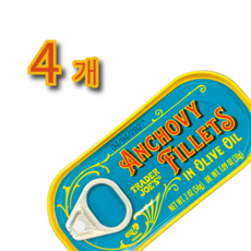 트레이더조 엔초비 필레 인 올리브 오일 통조림, 4개, 31g