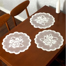 테이블매트레이스러너5p 플라워 자수식탁보