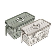 날짜표시 식재료보관 냉장고트레이 대형용기 커버형, 화이트