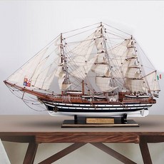모형 범선 원목 신혼집 52CM베스푸치 거실 인테리어 대형 장식 핸드메이드 키트 조립, 52cm 크로이젠스텐