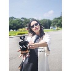 人行道Footway吸管杯 可泡茶包 可愛造型 500ml 含止滑墊 寶寶學習杯, 1個