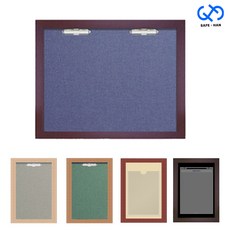 2구 원목 우드 A4 게시판 학교 사무실 아파트 공공기관, 집게, 페브릭배경