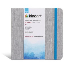 KINGART 수채화 종이 스케치북 5.5x5.5 24페이지, KINGART 수채화 종이 스케치북 5.5x5.5 24