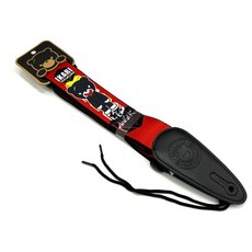 IKARIKUMA 小黑熊彩繪吉他背帶 吉他配件, 經典紅 KGS001, 1個