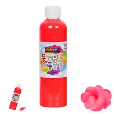 뭉게구름 거품물감 리필 250ml 낱색 (형광빨강), 1, 1