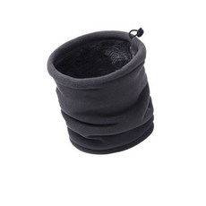 끈조절 겨울 방한 융털넥워머, 스토퍼  진그레이