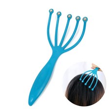 편한집 머리 구슬 지압 마사지기 머리마사지기 두피관리기기 홈두피케어, 블루, 1개, 18.5cm