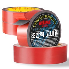 아뜰라임 블랙박스 고내열 초강력 접착 양면 테이프 만능테이프 24mm x 2m, 4개