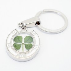 Camts四葉草鑰匙圈鑰匙扣鑰匙圈, 白色