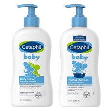 세타필 키즈 데일리 로션 카렌듈라 함유 399ml + 키즈 워시 앤 샴푸 399ml, 1세트