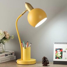 북유럽 인테리어 디자인 벽장식, 디밍 스위치, 레몬옐로우+9W LED 전구 B