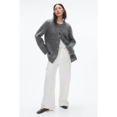 국내백화점 H&M 가디건 브랜드관 모헤어 블렌드 그레이 멜란지 1245488001 커플 사무실 (BK파우치 증정)
