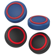 이이네 PS5 듀얼센스 컨트롤러 조이스틱 커버 4p 세트 스틱캡, 1세트, 블루+블랙