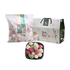 [DM] 대대로 내려온 전통 국내생산 궁중한과_찹쌀 쑥 백년초 방울유과 선물세트 500g, 상세설명 참조