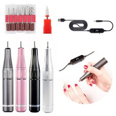 바이베스트 네일케어 초강력 양방향 USB 전동 샤퍼 드릴 세트 4종, 네일드릴F8-그레이, 1개