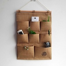 布藝掛式收納袋壁掛墻面雜物袋簡約多層儲物袋宿舍衣柜門后墻掛袋宿舍收纳袋学生寢室收納居家收納宿舍收納盒掛籃宿舍置物, 拼藍大三兜30x65------爆款返場,見詳情 送粘鉤------爆款返場