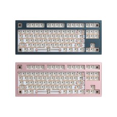 SPM AL87A 풀 알루미늄 텐키리스 TKL 핫스왑 커스텀 기계식 키보드 베어본 DIY키트, 핑크, -, 제조사축