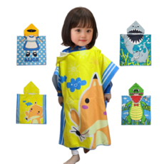 룰루레빗 안심보온 어린이 극세사 워터파크 비치 가운