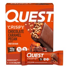 퀘스트 히어로 프로틴바 크리스피 초콜릿 캐러멜 피칸 60g 4팩, 1개