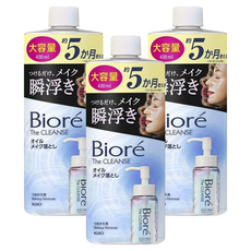 비오레 더 클렌즈 오일 메이크업 리무버 리필용, 3개, 430ml