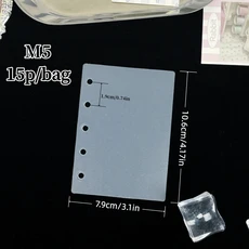 5/10/15개/봉지 A5/A6/A7/M5 루즈리프 디바이더 반투명 프로스트 불규칙한 안티-재밍 3D 엠보싱 버블 스티, 02 M5 Db 15Pcs