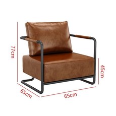 餐桌 咖啡吧桌 洽談桌 休閒桌椅 復古工業風酒館咖啡廳桌椅組合休閒書吧洽談甜品店餐廳網紅沙發椅, D款單人沙發(棕色)