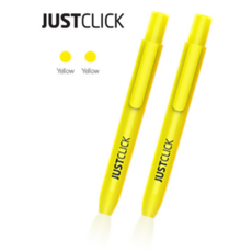 모리스 저스트클릭 형광펜M2 노크식 형광펜, 1개, 노랑+노랑