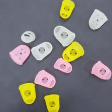 실리콘 골무 특대형 재봉틀 바느질 뜨개질 투명 손가락 작업용 핑거가드 보호캡 엄지골무