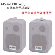 台灣製精品 MS-420PROW 高傳真懸吊式喇叭 適用各大場所廣播 簡易放歌 附懸吊架鎖天棚牆壁
