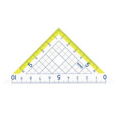 SONIC 快樂學習三角尺 10cm, 1個, 黃色