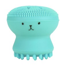 페이스 클렌징 브러시 각질 제거 그리스 마사지 해파리 문어 워시 도구 1개 그린 293642