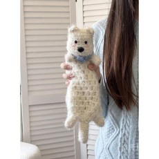 강아지스카프 뜨개DIY키트 KIFFJOIT, 1개, A. 화이트