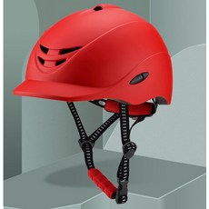 통기성 승마용 헬멧 여성 편안함 블랙 안전모자 남성, 1개, 레드 M 57-53cm