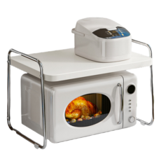 더디테일 전자레인지 거치대 선반 전자렌지 다이 렌지대 받침대 렌지거치대 수납장 공간절약 받침, 1개, 2단