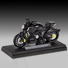 11441548 다이캐스트 모형 모델 수집품 오토바이 차량 기프트 1 18에 맞는 두카티에 더 데블 합금 스쿠터 블랙
