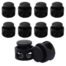 끈조절 스트링 스토퍼 컬러 코드락 17mm, 블랙, 10개