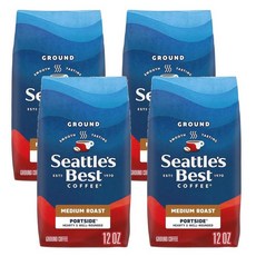 시애틀스 베스트 포트사이트 블렌드 미디엄 로스트 분쇄커피, 340g, 4개, 핸드드립(중간)