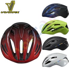 【VIVIMAX AERO-21 空力安全帽】安全標章 自行車競賽版 頭盔 消光黑 炫彩LOGO【AERO21】, 1個, 藍色