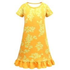 女童睡衣裙 荷葉邊連衣裙 附小包