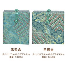 中國風鈕扣錦布盒 復古流蘇首飾盒