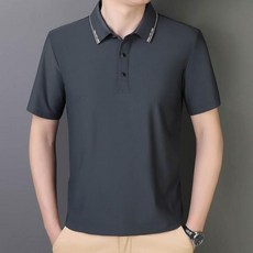 2026男士夏季涼感polo衫 吸濕排汗運動短版上衣 寬鬆透氣薄冰絲T恤