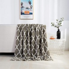 Elegant Comfort 벨벳 터치 울트라 플러시 담요 50 x 60, 쿼트포일 그레이