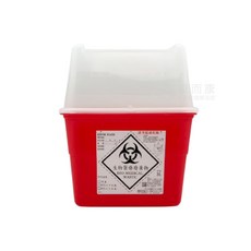 來而康 成威 生物醫療廢棄物盒 3L 針筒收集盒 針頭收集盒 尖銳物收集盒, 1個, 紅色