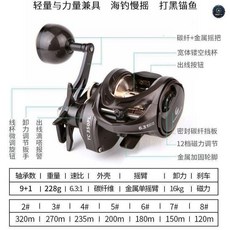 水滴輪 遠投 路亞輪 海釣輪 鐵板輪 慢搖輪 打黑輪, TC351PL單搖臂（6.3速比）左手款